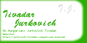 tivadar jurkovich business card
